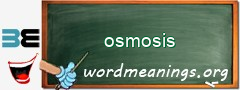 WordMeaning blackboard for osmosis